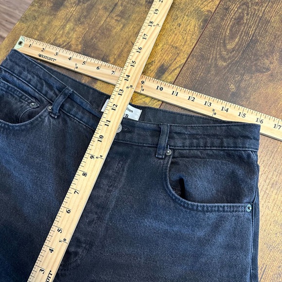 Reformation jeans women’s size 29 straight black Seattle wash high rise short - Picture 10 of 12